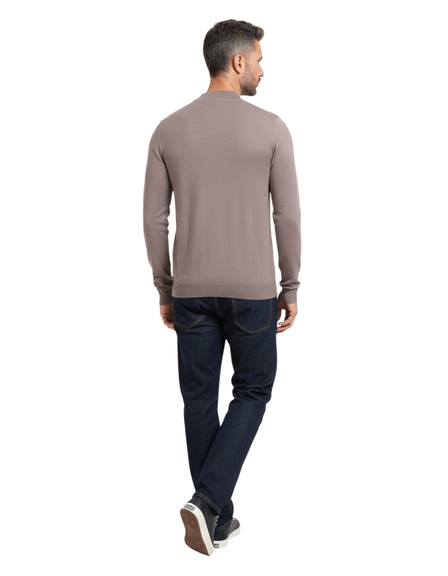Brown Crew Neck Sweater 2