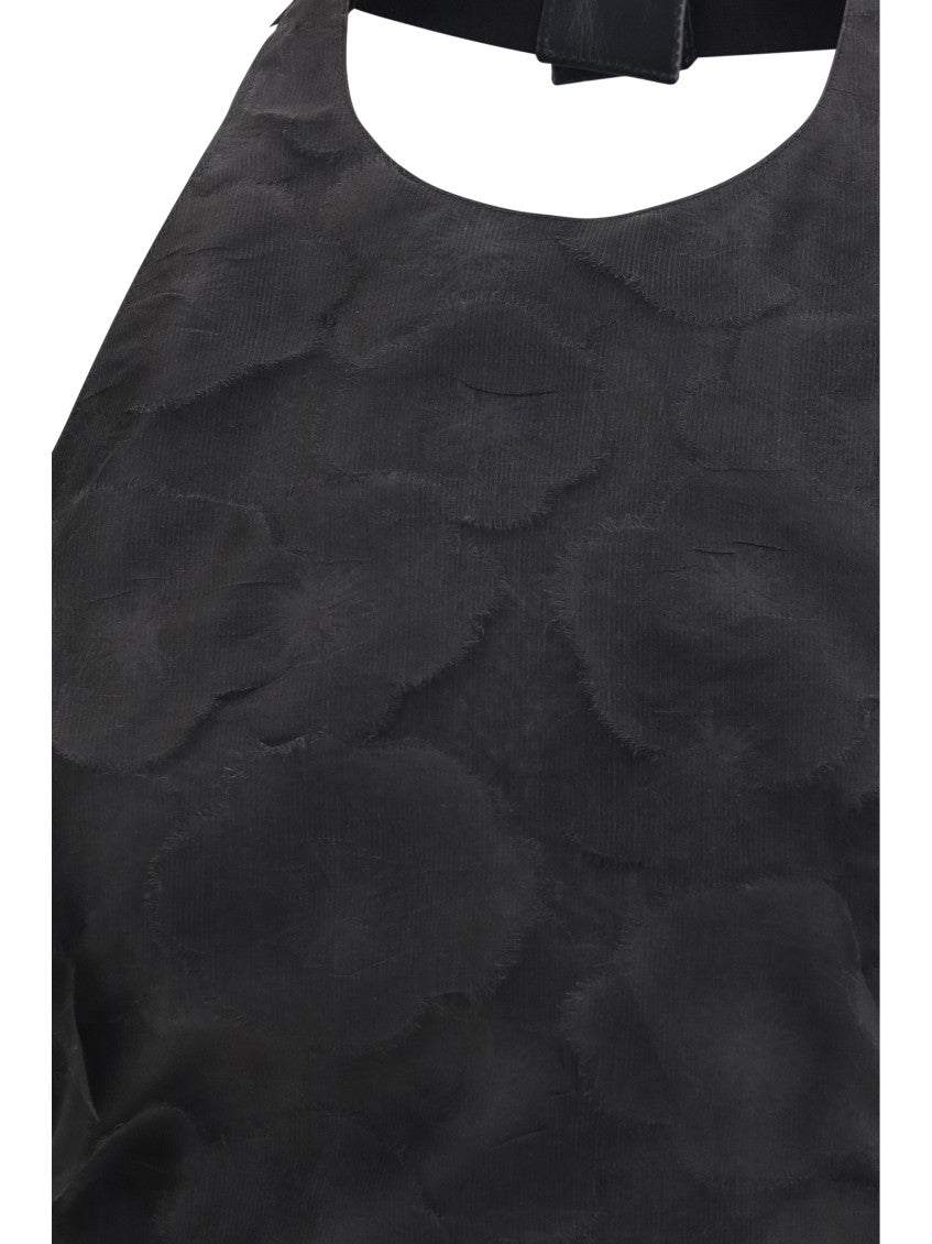 Black Floral Halter Neck Top 3