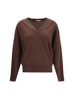 Brown V Neck Sweater 1