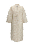 Beige Floral Trench Coat 1