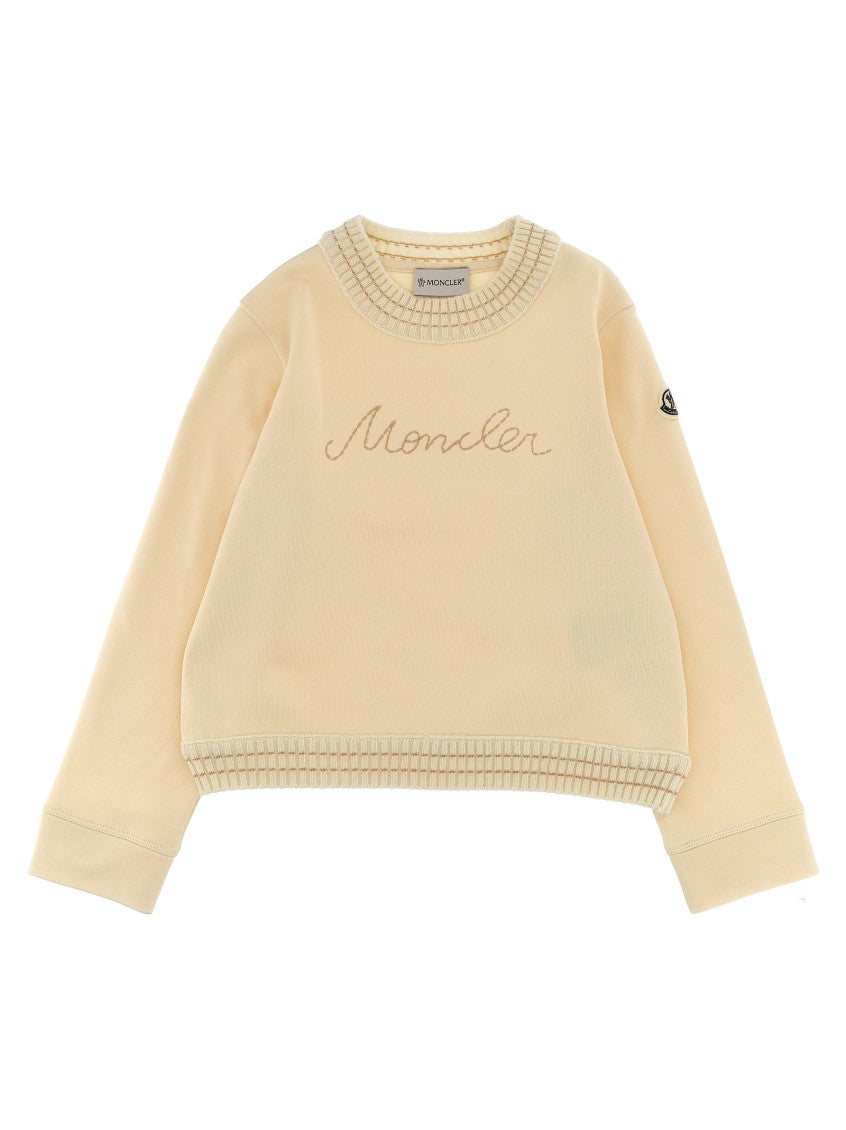 Girls Beige Logo Sweatshirt 1