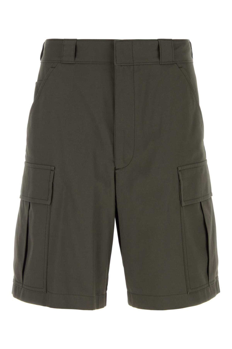 Green Regular Solid Shorts 1