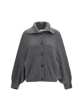 Grey Knitted Turtle Neck Sweater 1
