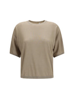 Beige Knitted Crew Neck Sweater 1