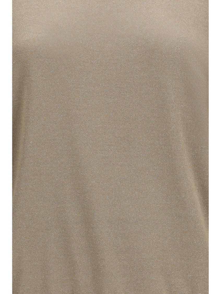 Beige Knitted Crew Neck Sweater 3
