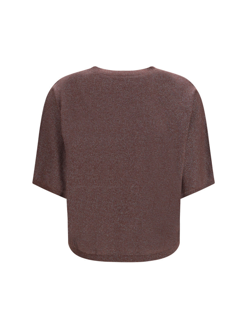 Brown Textured Round Neck Sweater 2