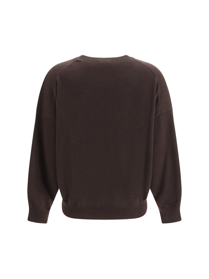 Brown Crew Neck Sweater 2