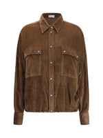 Brown Oversized Textured Shirt 1