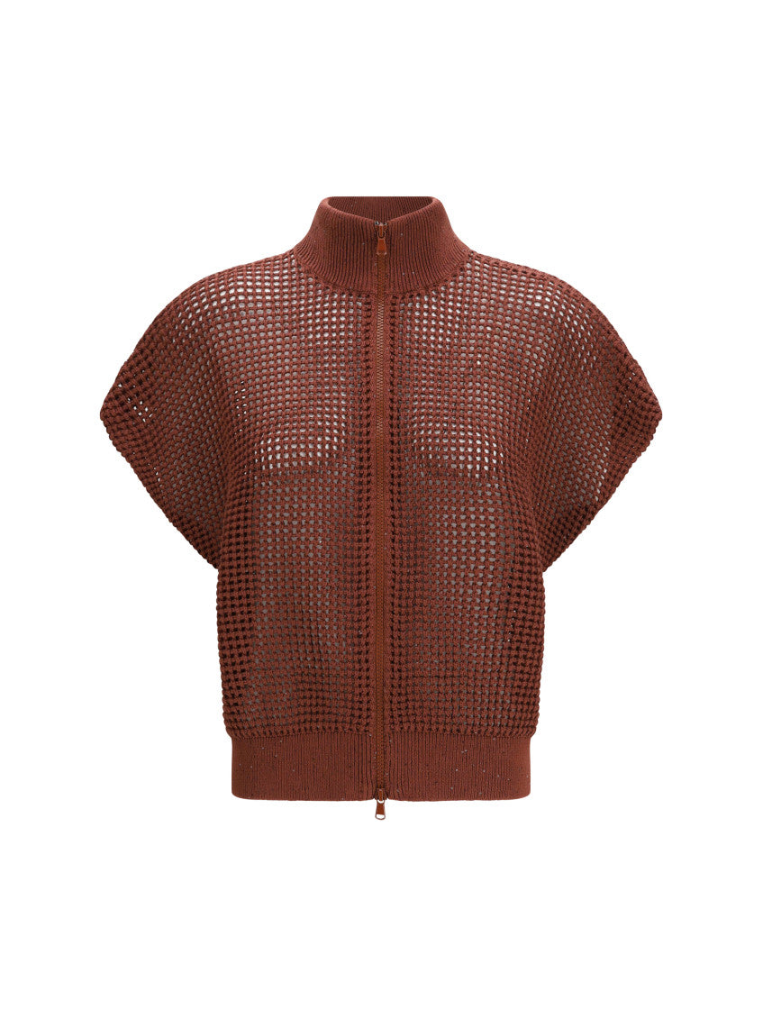 Brown Knitted Turtle Neck Sweater 1