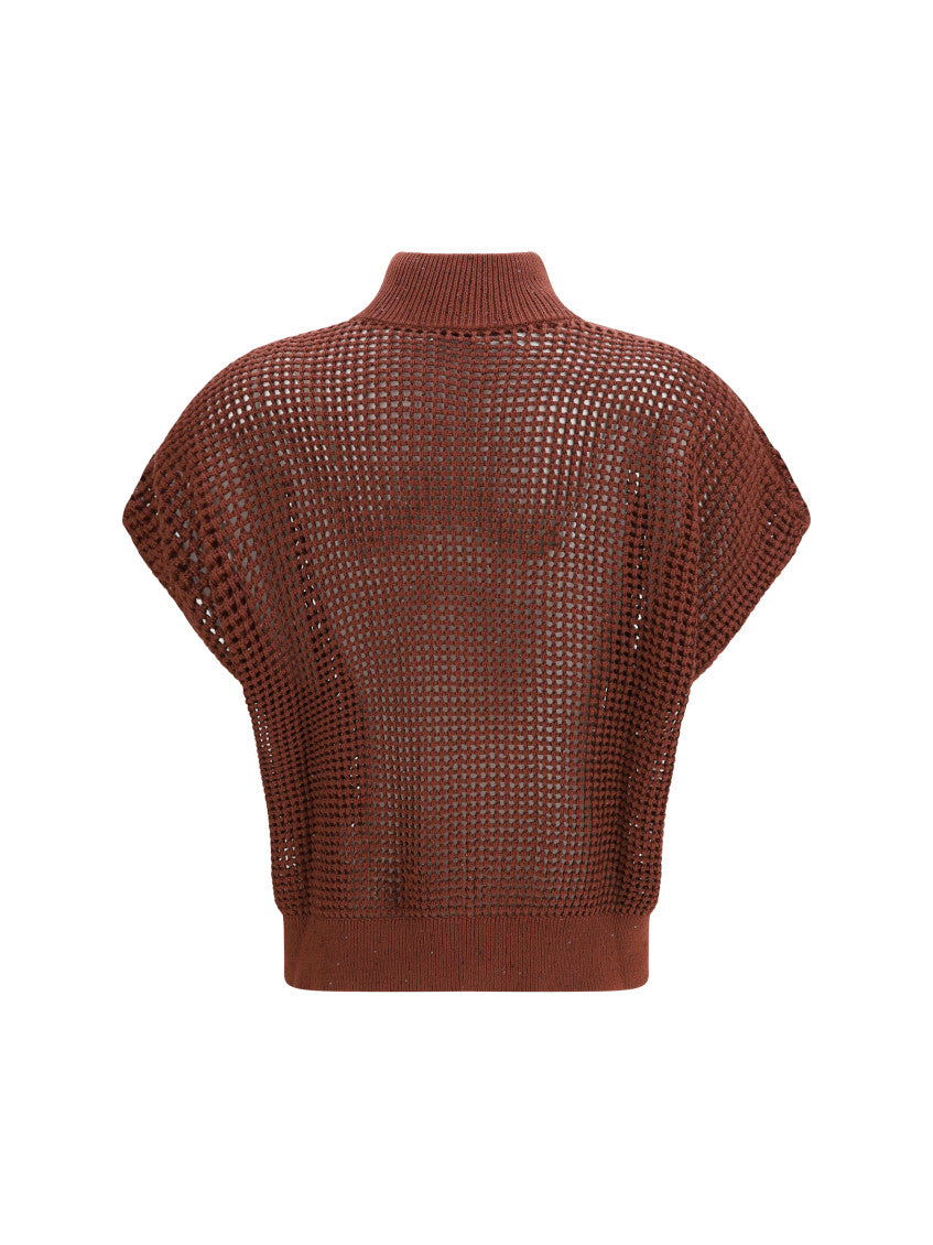 Brown Knitted Turtle Neck Sweater 2