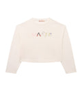 Girls White Crewneck T-Shirt 1
