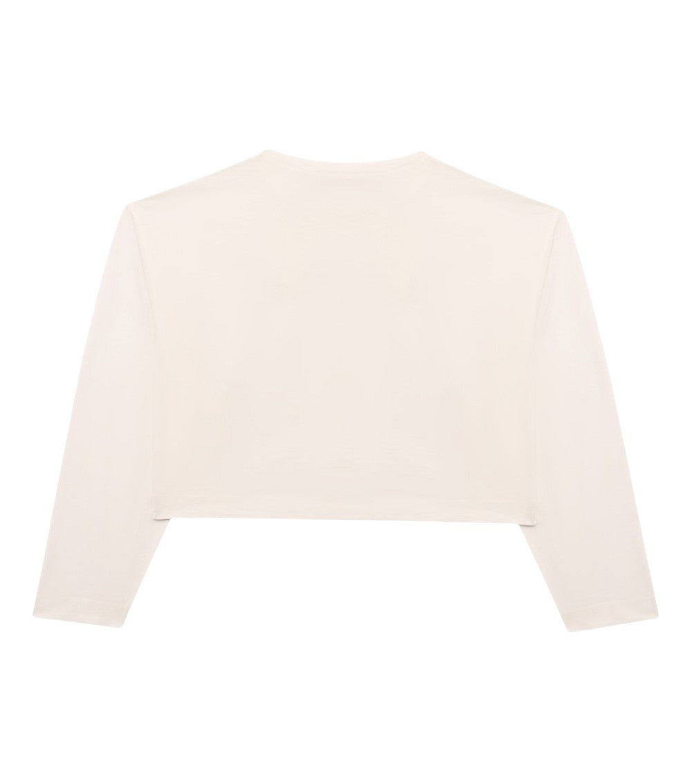 Girls White Crewneck T-Shirt 2