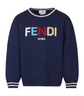 Girls Navy Logo Sweater 1