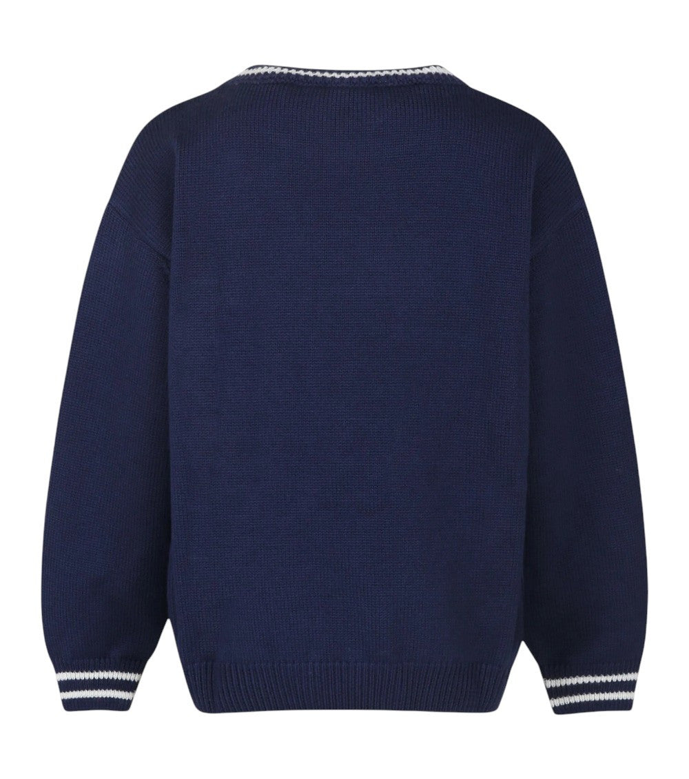 Girls Navy Logo Sweater 2