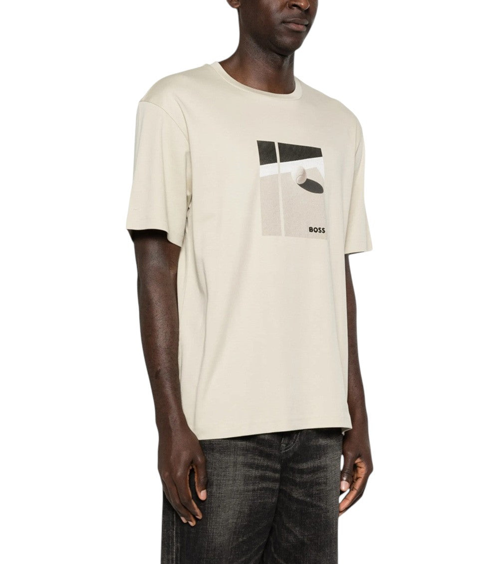 Light Beige Graphic T-Shirt 2