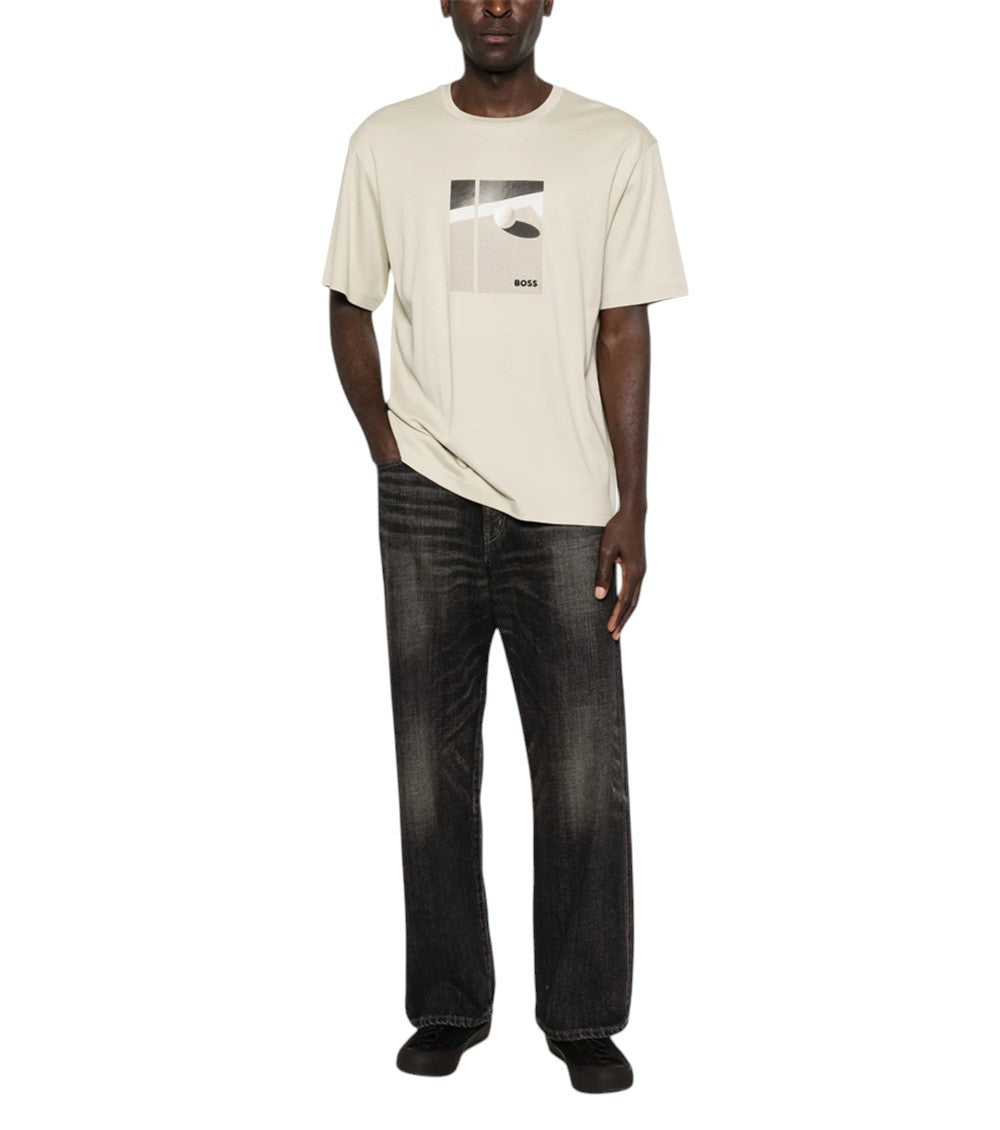 Light Beige Graphic T-Shirt 4
