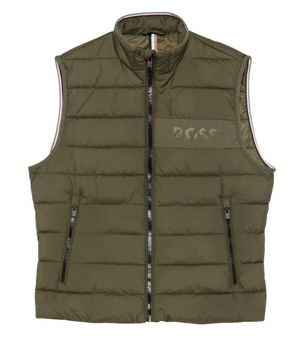 Green Sleeveless Logo Jacket 1
