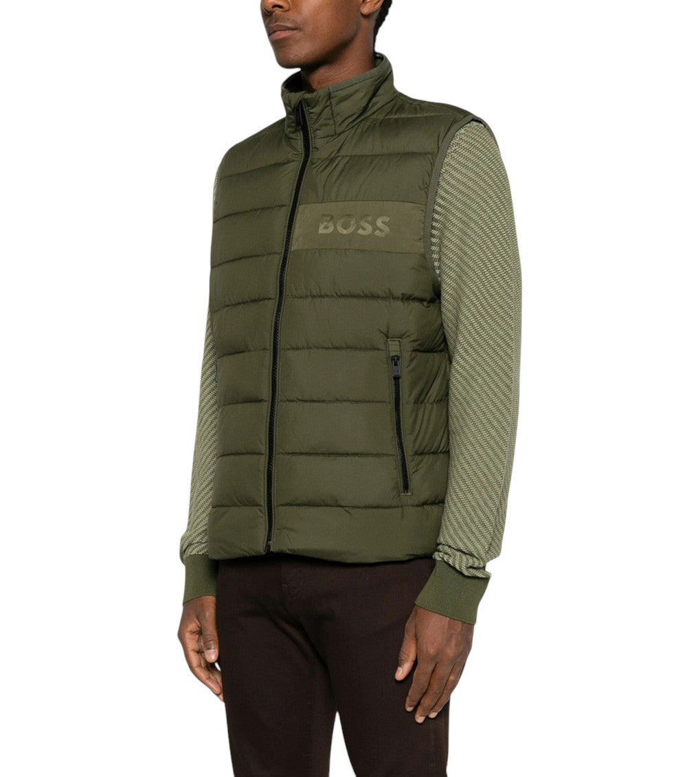 Green Sleeveless Logo Jacket 2