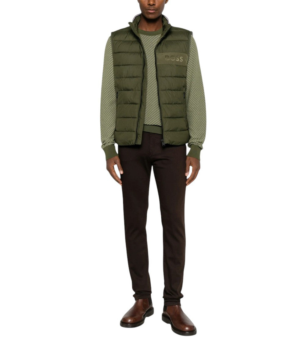 Green Sleeveless Logo Jacket 4