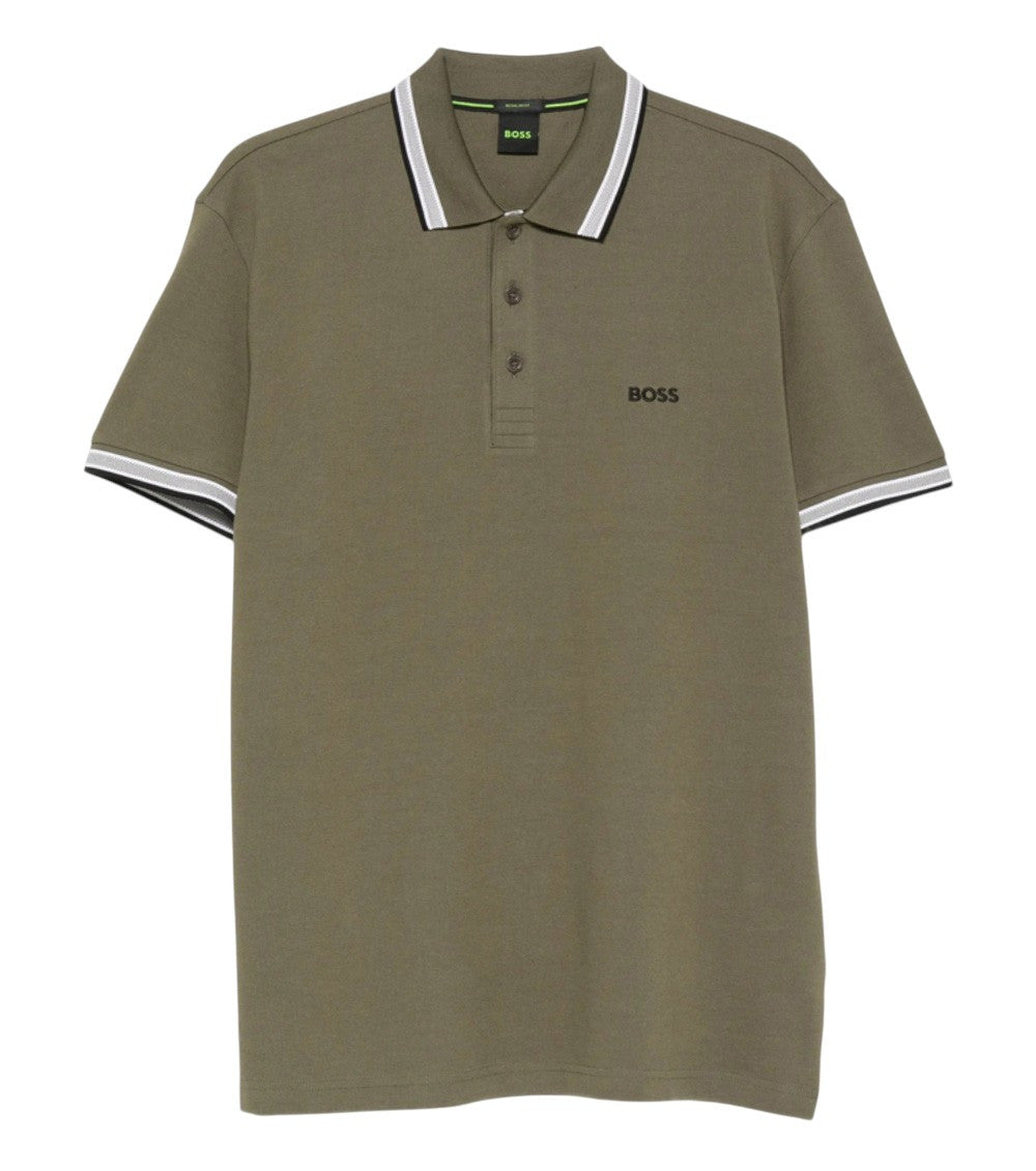 Olive Shirt Collar Polo 1