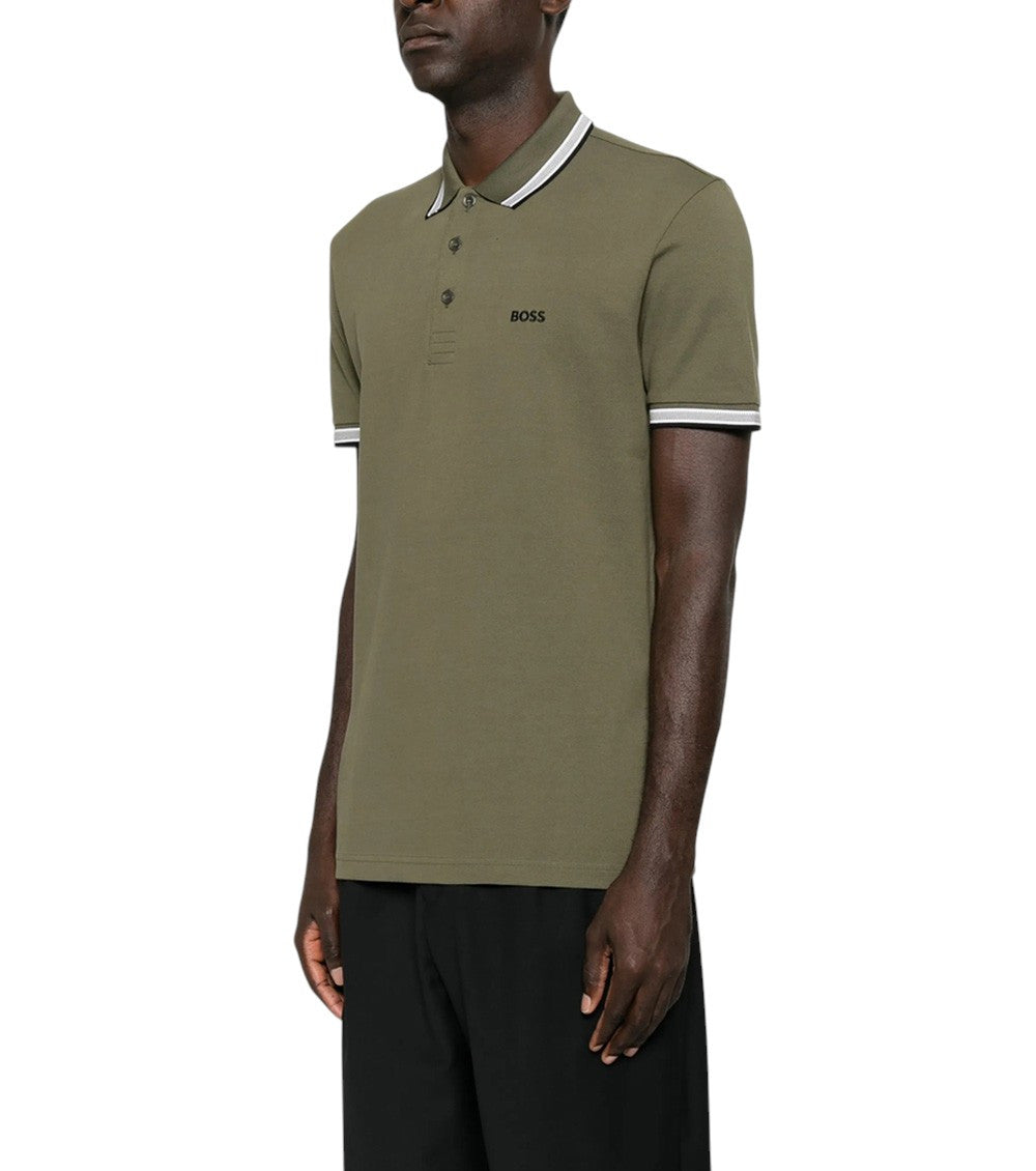 Olive Shirt Collar Polo 2