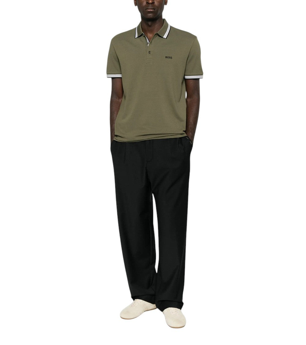 Olive Shirt Collar Polo 4