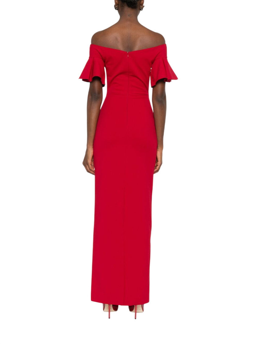 Red Off Shoulder Maxi Dress 2
