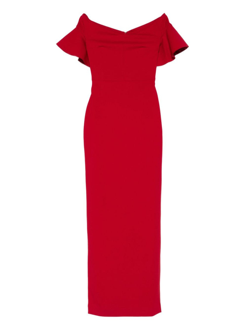 Red Off Shoulder Maxi Dress 3