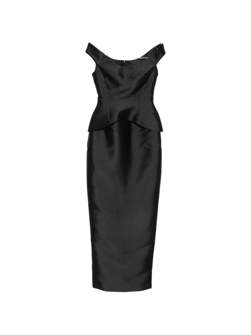 Black Off Shoulder Maxi Dress 1