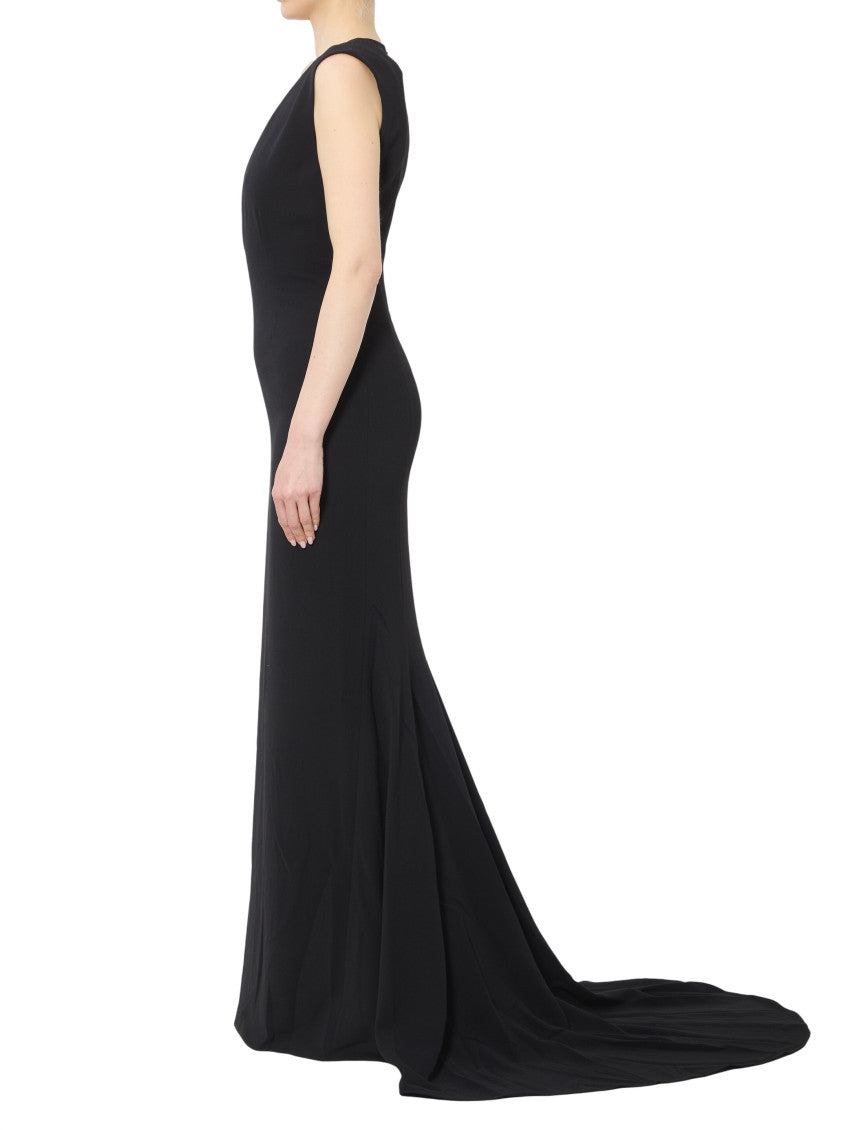 Black V Neck Maxi Dress 3