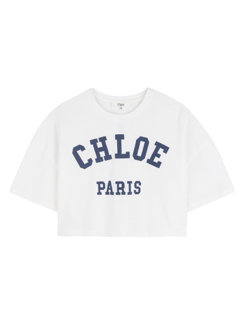 Girls White Logo T-Shirt 1