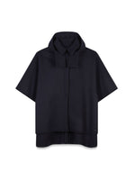 Kids Navy Blue Hooded Cape 1