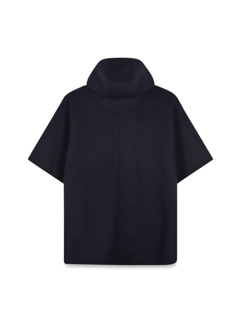 Kids Navy Blue Hooded Cape 2