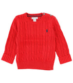 Boys Red Cable-Knitted Sweater 1