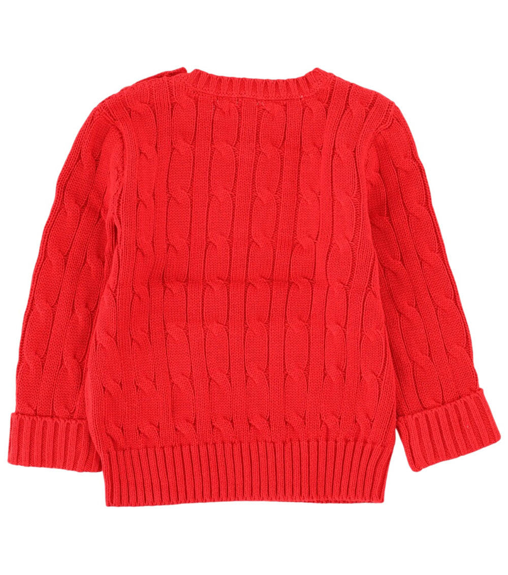 Boys Red Cable-Knitted Sweater 2