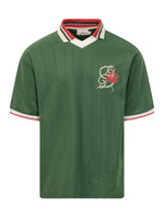 Green Solid Shirt Collar Polo 1