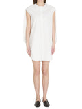 White Round Neck Mini Dress 1