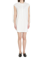 White Round Neck Mini Dress 1