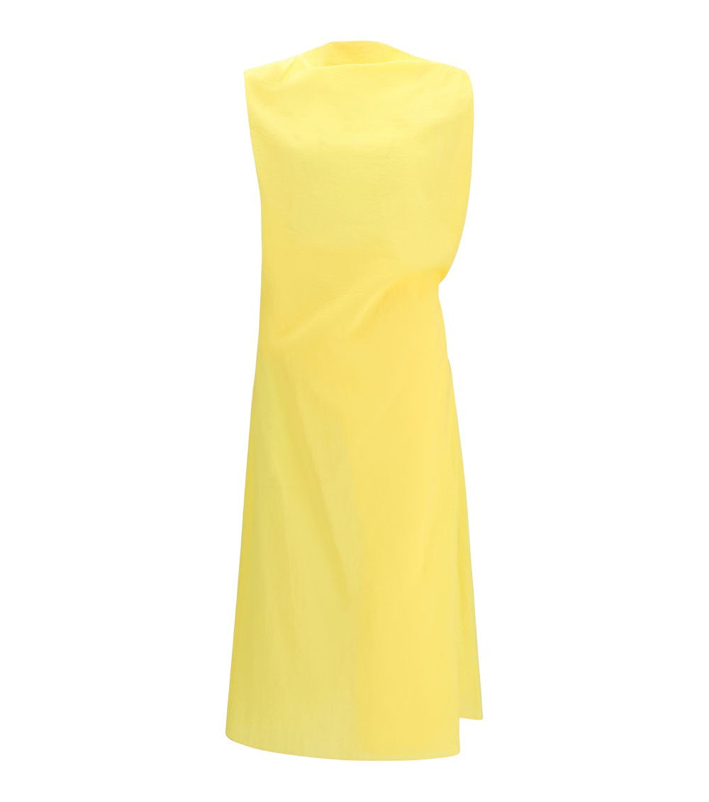 Yellow Boat Neck Midi Dress 1