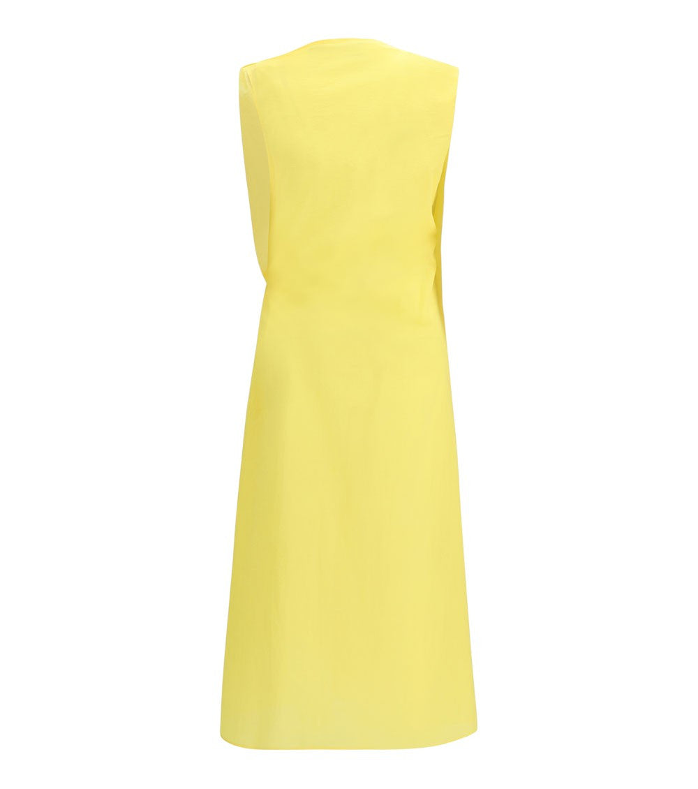 Yellow Boat Neck Midi Dress 2