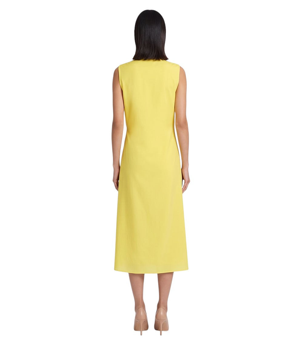Yellow Boat Neck Midi Dress 4