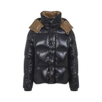 Black Puffer Solid Jacket 1