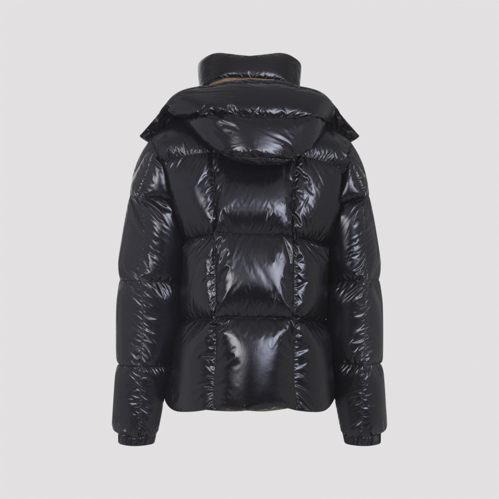 Black Puffer Solid Jacket 4