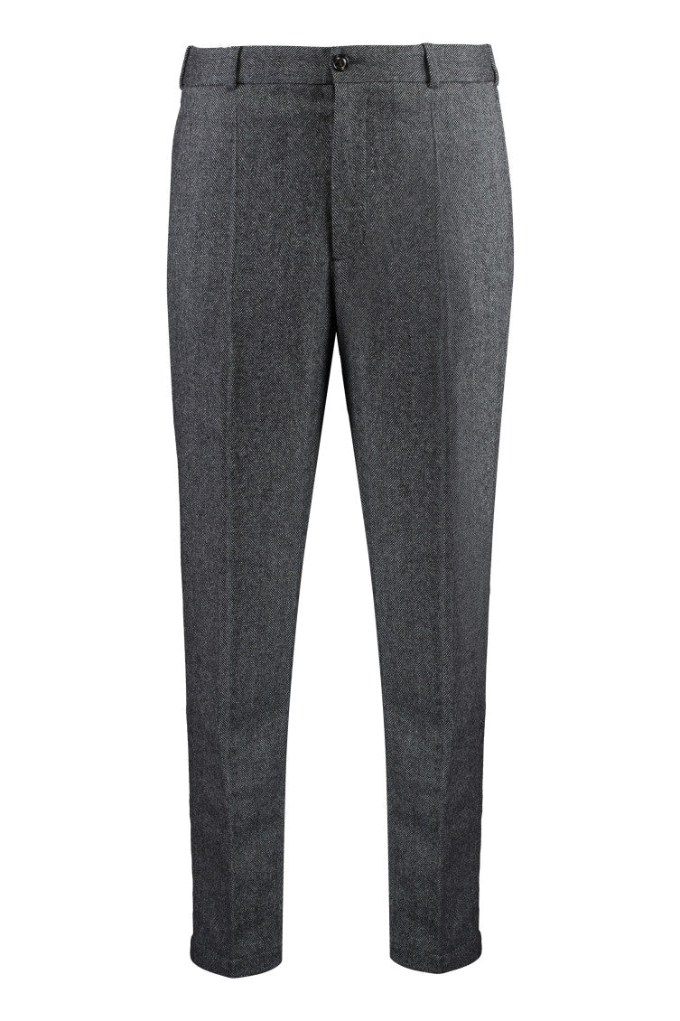 Dark Grey Flat Front Pants 1
