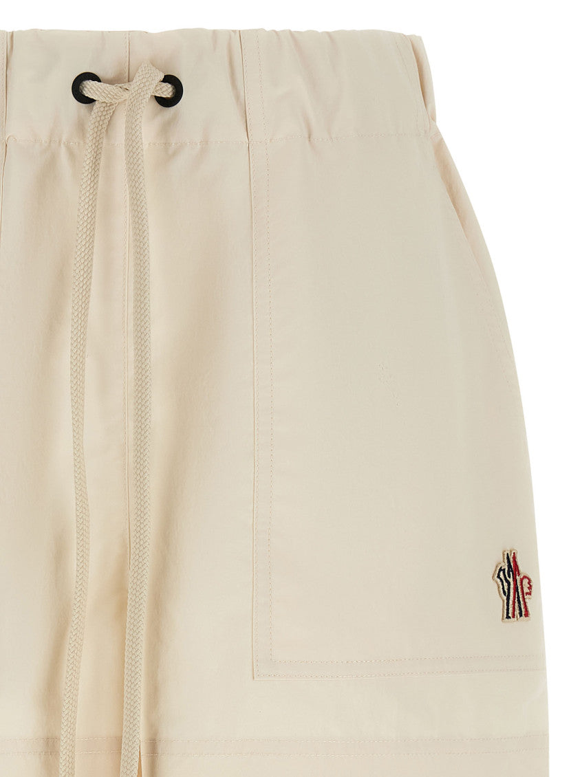 White Technical froissé shorts 3
