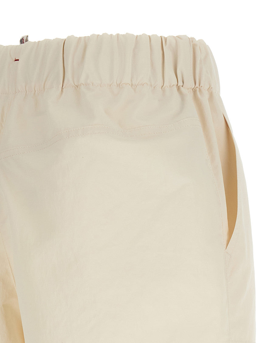 White Technical froissé shorts 4