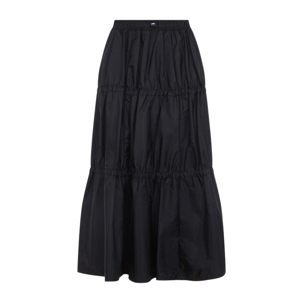 Black Solid Maxi Skirt 1