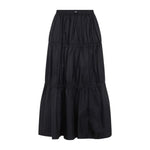 Black Solid Maxi Skirt 1