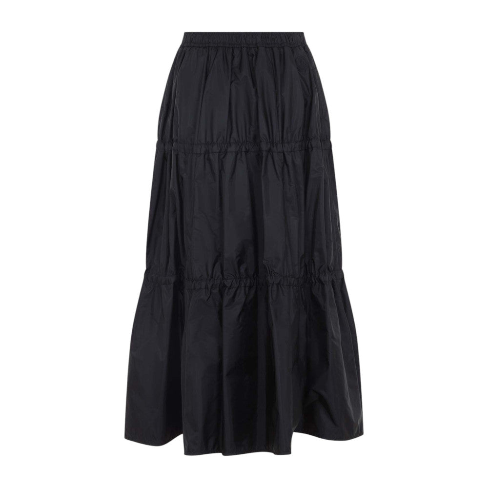Black Solid Maxi Skirt 2