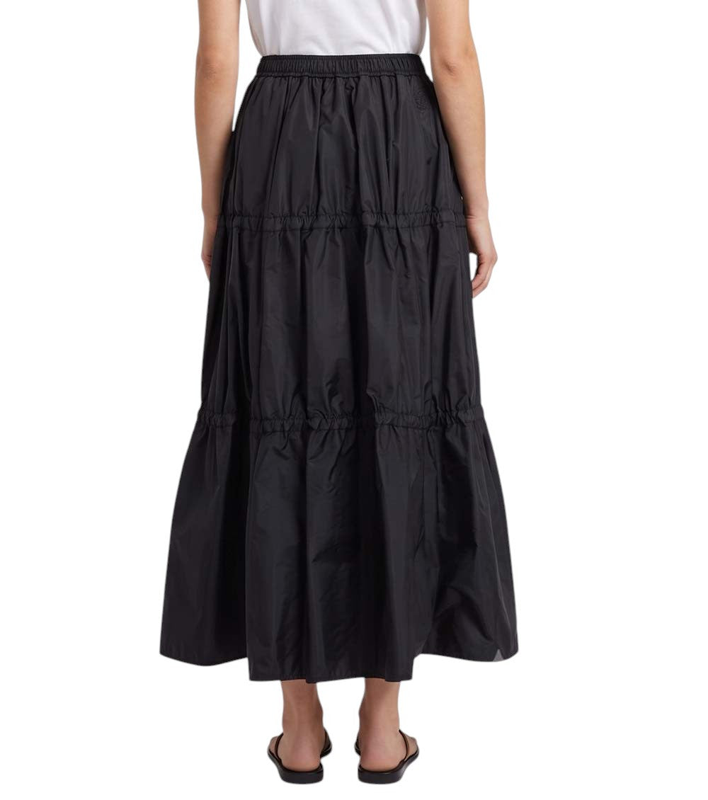 Black Solid Maxi Skirt 3